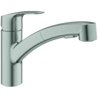 GROHE Eurosmart Mezclador De Fregadero Con Teleducha Extra&iacute;ble, Supersteel (30305dc1) - Grohe