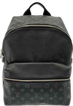 Louis Vuitton Black Coated Canvas Leather Backpack (Pre-Owned)