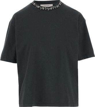 Golden Goose Cotton T-Shirt With Crystals