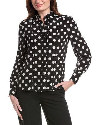 Carolina Herrera Button Down Silk Top
