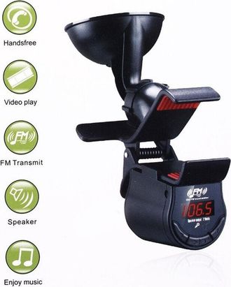 Trade Shop Trade Shop - Apoyo Del Trasmettitor De Vivavoce Car Fm Universale Altoparlante Display