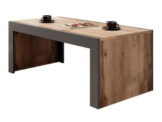 Mirjan24 Mobilier1 - Mesa De Centro Charlotte 146, Roble Wotan + Antracita, 50x60x120cm, Di&aacute;metro: 0, Aglomerado Laminado, Angular