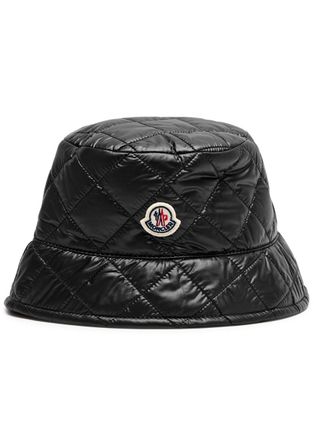 Moncler Logo Quilted Shell Bucket hat - Black - One Size