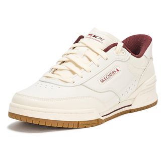 Skechers Mens Recoil Hands Free Slip-ins Sneaker, Natural/Burgundy, 12 UK