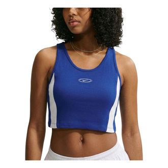 Nike (WMNS) Nike Sportswear Tight Cropped Tank Top Old Royal White Metallic Silver IQ3162-417