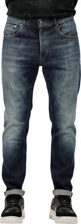 Dondup Donker denim wortel pasvorm jeans - Heren - Slim Fit Jeans - Blauw - W33 - Denim - Jeans