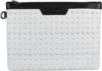 Jimmy Choo London Pre-owned Derek Clutch Bag - Heren - Vintage Clutch - Wit - ONE Size - Leer - Vintage