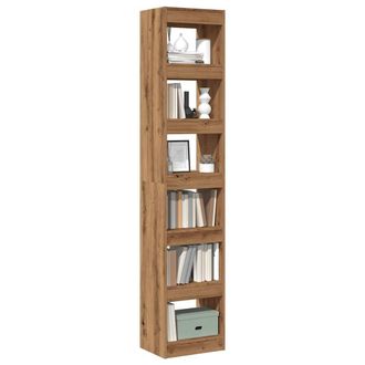 Berkfield Home Book Cabinet/Room Divider Artisan Oak 40x30x198 cm in Brown | Size: 40 x 30 x 198 cm