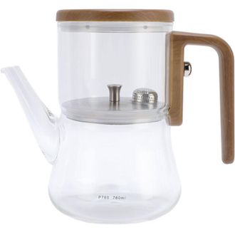 OEM Tetera Magn&eacute;tica De Vidrio De 760 Ml, Separaci&oacute;n De Agua Transparente Con Colador, Mango Antiescaldaduras -crezuo