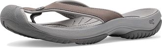 Keen Waimea Leather Flip-Flop Mens Shoes Monochrome/Steel Grey : 11.5 D - Medium, Synthetic