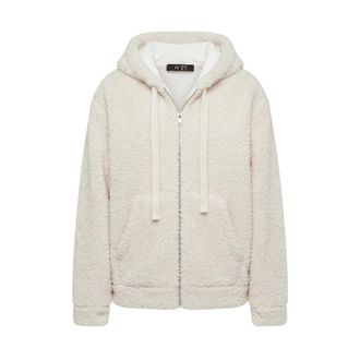 N&deg;21 Nepbont Jas - Heren - Vesten met rits - Wit - M - Nepbont - Hoodies & sweatvesten