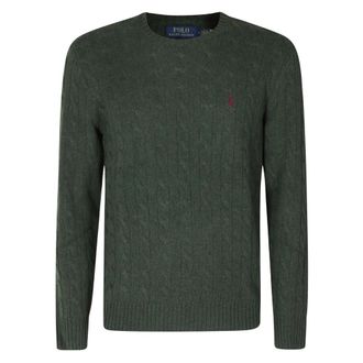 Polo Ralph Lauren Pullover met kabelsteek - Heren - Truien - Groen - Maat: M Wol