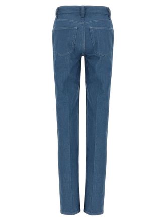 Gucci Womens Blue Cotton Straight-Leg Jeans Clothing