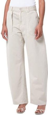 A Gold E Sefton Pleated High Waist Barrel Twill Pants in Comb at Nordstrom Rack, Size 30