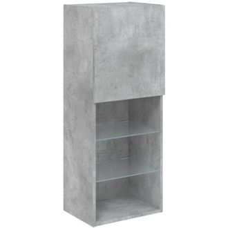 vidaXL Vidaxl - tv Cabinet with led Lights Concrete Grey 40.5x30x102 cm