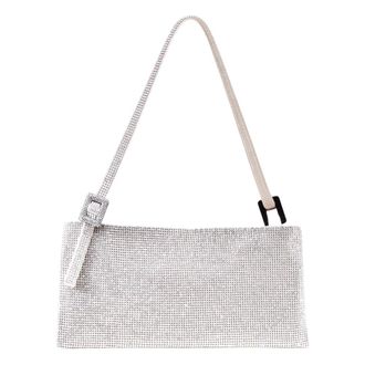 Benedetta Bruzziches Your Best Friend La Grande Bag - Dames - Schoudertassen - Grijs - ONE Size - Satijn - Tassen