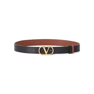 Valentino Belts, female, Brown, Size: 95 CM VLogo Signature Reversible Belt