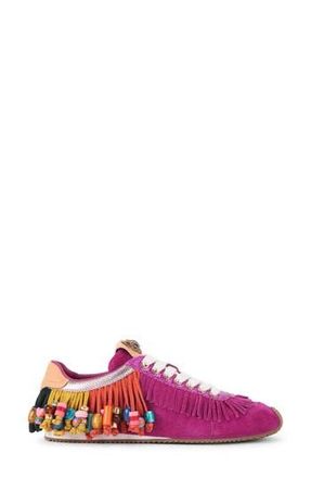 Kurt Geiger Islington Beaded Fringe Sneaker in Open Pink at Nordstrom Rack, Size 8.5