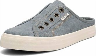 Taos Womens E Z Soul Sneaker In Lake Blue Wash Canvas