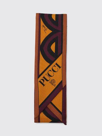 Pucci Bandeau Baiadera in seta con stampa geometrica e logo