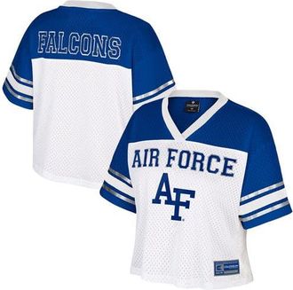 Colosseum Womens Colosseum White Air Force Falcons Treasure Cropped Football Jersey at Nordstrom, Size Xx-Large