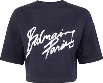 Balmain Balmain Paris Bulky Cropped T-Shirt