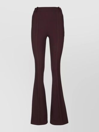 Elisabetta Franchi flared high waist trousers seam detail