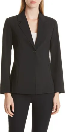 M.M.LaFleur Moreland OrigamiTech Travel Blazer in Black at Nordstrom, Size 10