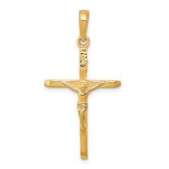 Diamond2Deal 14k Yellow Gold Crucifix Pendant