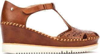 Pikolinos Aguadulce Wedge Sandal - Dames - Sleehakken - Bruin - 39 EU - Leer - Schoenen