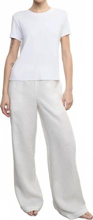 Enza Costa Linen Resort Pant In Undyed