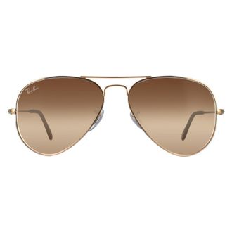 Ray-Ban Aviator Gold Brown Gradient Aviator 3025 Sunglasses