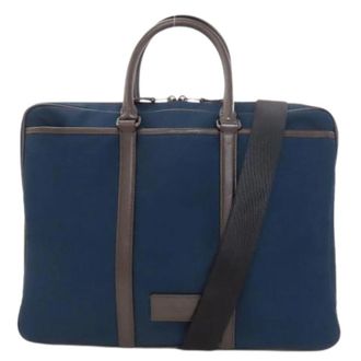 Coach Pre-owned Aktetas - Heren - Vintage Handtas - Blauw - ONE Size - Nylon - Vintage