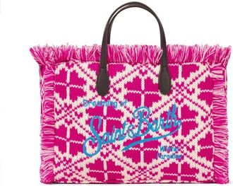 MC2 Saint Barth Colette Wooly Handbag With Fair Isle Pattern