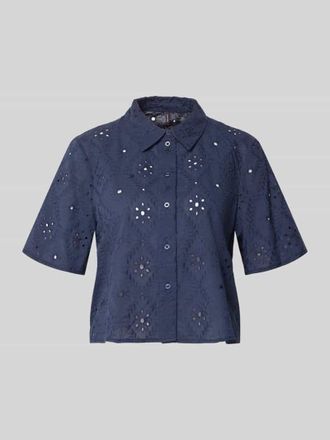 Vero Moda Relaxed Fit Hemdbluse aus reiner Baumwolle Modell ELIZA in Dunkelblau, Gr&ouml;&szlig;e XL