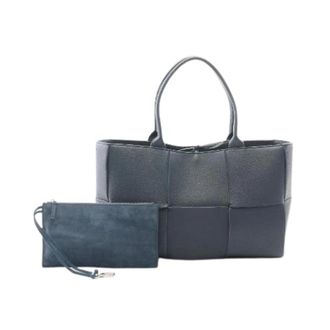 Bottega Veneta Pre-owned Bolso Tote Arco Maxi de Piel Intrecciato - Pre-owned - Mujer - Azul - ONE SIZE