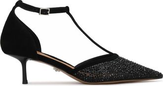 Kazar Su&egrave;de Pumps met Strass - Dames - Pumps - Zwart - 37 EU - Su&egrave;de - Schoenen