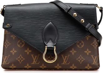 Louis Vuitton Borsa a tracolla Saint Michel in pelle Épi con monogramma 2018 - Marrone
