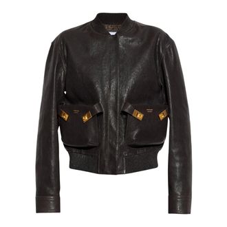 Ferragamo Leather Jackets, female, Brown, XS, Leather Jacket