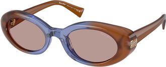 Miu Miu MUB09S 22R20I Womens Sunglasses Blue Size 52