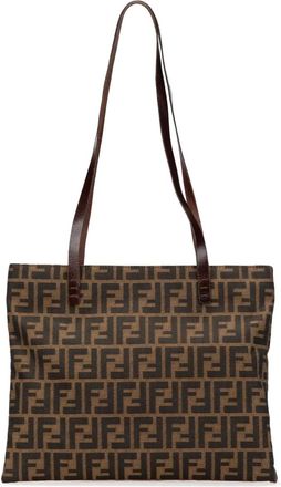 Fendi Borsa tote in tela con motivo Zucca 2000-2010 - Marrone