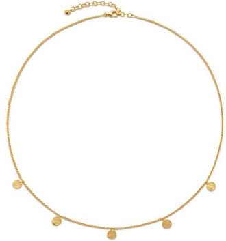 Monica Vinader Siren Muse Disc Chain Necklace in Gold Vermeil at Nordstrom