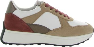Geox Amabelle Damesschoenen Stijlvol D4600A - Dames - Sneakers - Bruin - 37 EU - Schoenen