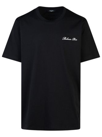 Balmain Signature Black Cotton T-Shirt