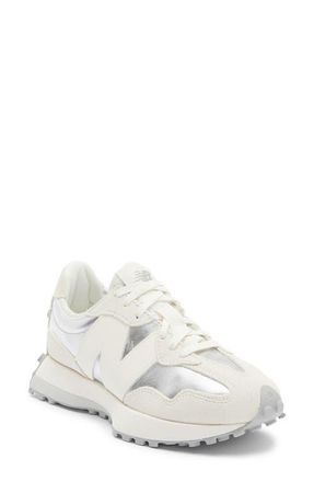 New Balance 327 Sneaker in Silver Metallic/Sea Salt at Nordstrom, Size 6.5