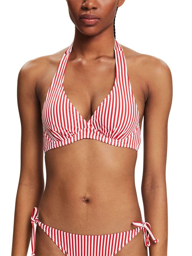 ESPRIT Damen Bikini Brela Beach – Dark Red, Bügel-Top Aus Recycelter Mikrofaser