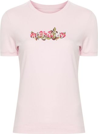 Givenchy roses-print cotton T-shirt - women - Elastane/Cotton - S - Pink