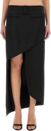 Courr&egrave;ges Black Solid Maxi Skirt