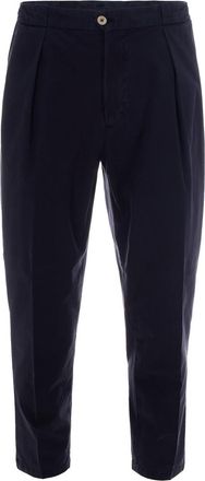 BRIGLIA 1949 Navy Blue Relaxed Chinos Pants