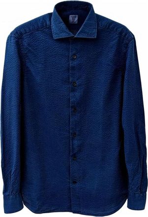 Mazzarelli Linea Blue Slim Fit Overhemd - Heren - Casual Overhemden - Blauw - M - Overhemden